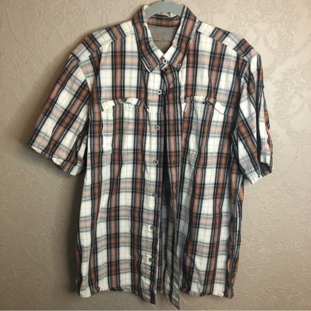 Carhartt Relaxed Fit short sleeve button shirt L great condition